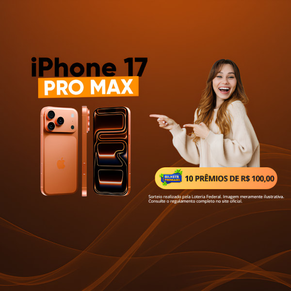 IPHONE 17 PRO MAX OU R$10.000 NO PIX